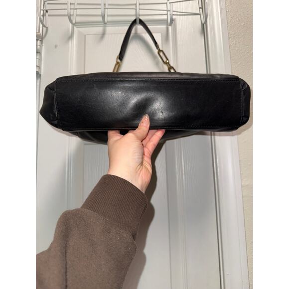 Michael Kors Matilda Black Leather Chain Handle Slouchy Boho Shoulder Bag - Picture 5 of 8